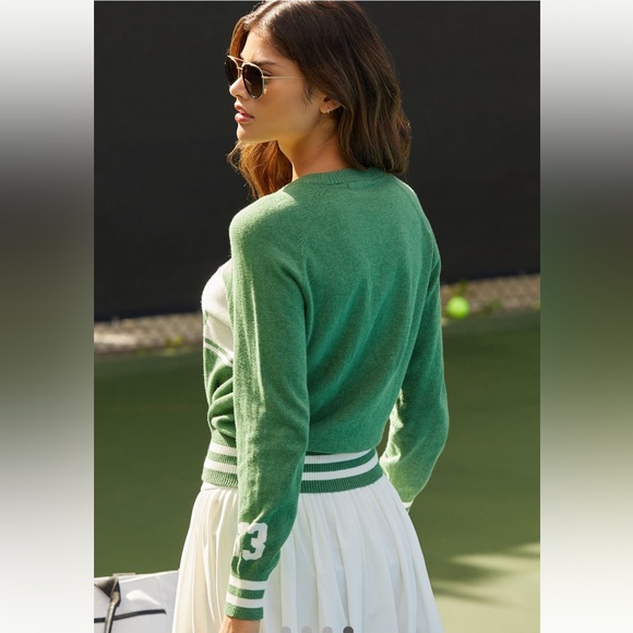 Stateside NWT Cotton/Cashmere Sz M (runs a bit small) Tennis Sweater, classic - Picture 10 of 15
